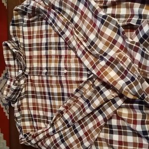 Elegant plaided long sleeve shirt size xl
